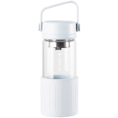 Стъклена бутилка за чай Buydeem DG42, 300 ml, Сива - DG42-OW
