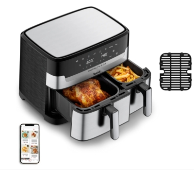 Уред за здравословно готвене Tefal 2 в 1 Dual Easy Fry & Grill - EY905D10 gallery image 3