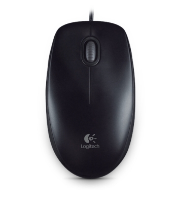 Мишка Logitech B100 - 910-003357, Черна gallery image 1