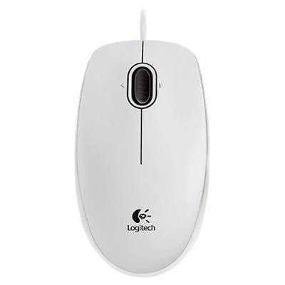 Мишка Logitech B100 - 910-003360, Бяла gallery image 1