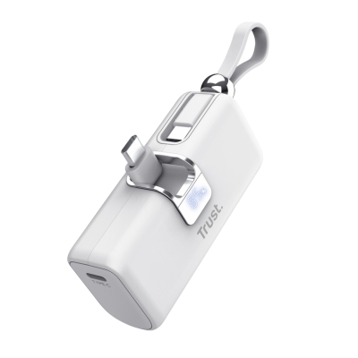 Външна батерия Trust Pacto, 5000 mAh, Бяла - 26105 gallery image 1