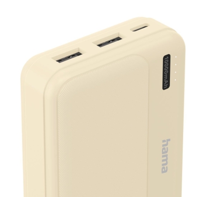 Външна батерия Hama Pocket 10, 10 000 mAh, Бежова - Hama-201773 gallery image 4