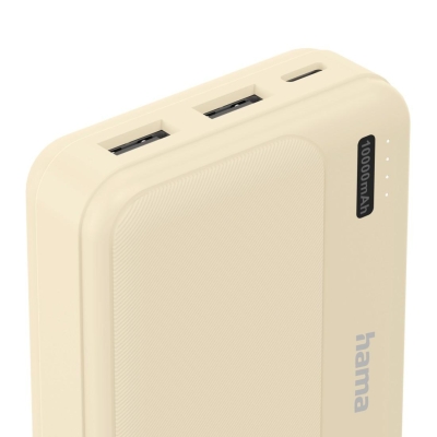 Външна батерия Hama Pocket 10, 10 000 mAh, Бежова - Hama-201773 gallery image 7