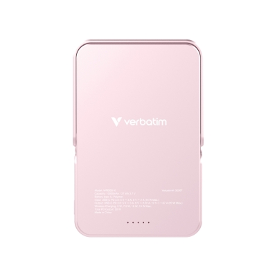 Външна батерия Verbatim Charge 'n' Go, 10 000 mAh, Розова - 32267 gallery image 3