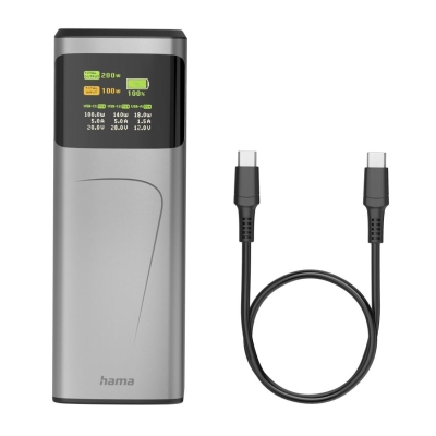 Външна батерия Hama High Power, 200 W, 24 000 mAh, Черна - Hama-201743 gallery image 9