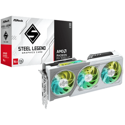 Видео карта ASRock AMD Radeon RX 9060 XT Steel Legend OC 16GB - RX9060XT SL 16GO gallery image 1