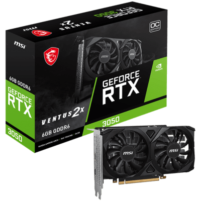 Видео карта MSI Nvidia GeForce RTX 3050 6GB VENTUS 2X E OC - RTX_3050_VENTUS_2X_E_6G_OC gallery image 1