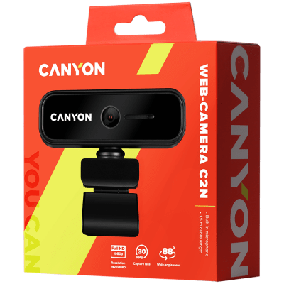 Уеб камера Canyon C2N, Черна - CNE-HWC2N gallery image 3