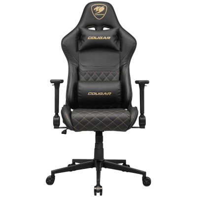 Геймърски стол Cougar Gaming Armor One V2, Черен/Златист - CGR-AO2-GLB gallery image 1