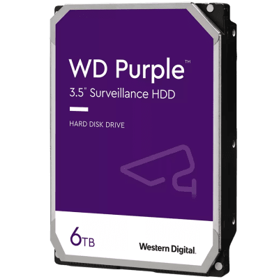 Твърд диск 6TB Western Digital, Лилав - WD64PURZ