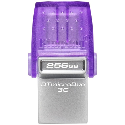 Флаш памет 256GB Kingston DataTraveler microDuo 3C, Лилава - DTDUO3CG3/256GB gallery image 1