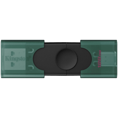 Флаш памет 256GB Kingston DataTraveler Duo USB, Черна/Зелена - DTDEG2/256GB