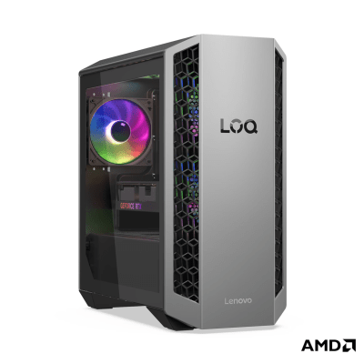 Настолен компютър Lenovo LOQ Tower 26, AMD Ryzen 7 8745HX, 16GB DDR5 RAM, 1TB SSD, NVIDIA GeForce RTX 5050 8GB, Без ОС, Черен/Сив - 91DF005NRM gallery image 1