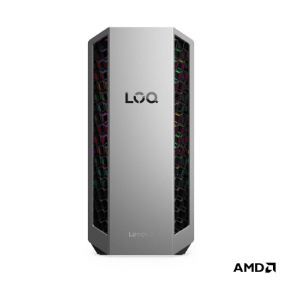 Настолен компютър Lenovo LOQ Tower 26, AMD Ryzen 7 8745HX, 16GB DDR5 RAM, 1TB SSD, NVIDIA GeForce RTX 5050 8GB, Без ОС, Черен/Сив - 91DF005NRM gallery image 3