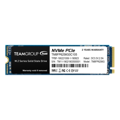 256GB SSD Team Group MP33, M.2 2280, PCI 3.0 x4, NVMe - TM8FP6256G0C101 gallery image 1
