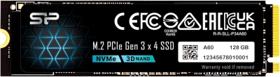 128GB SSD Silicon Power A60, M.2 2280, PCIe Gen 3 x4, NVMe - SP128GBP34A60M28