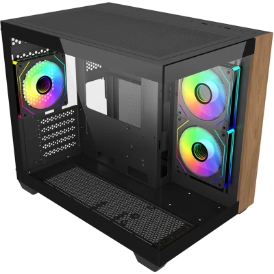 Компютърна кутия Cooler Master Elite 481 Wood, Черна - E481-KHNN-S00 gallery image 3
