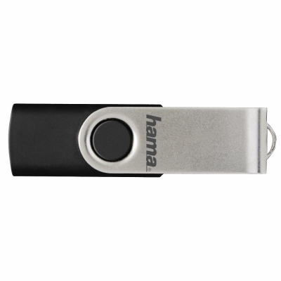 Флаш памет 64GB Hama Rotate, Черно & Сребристо - Hama - 104302 gallery image 2