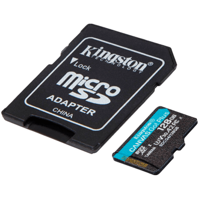 Карта памет 128GB microSDXC Kingston Canvas Go Plus Gen4 и SD Adapter - SDCG4/128GB gallery image 2
