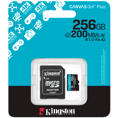 Карта памет 256GB microSDXC Kingston Canvas Go Plus Gen4 и SD Adapter - SDCG4/256GB gallery image 3