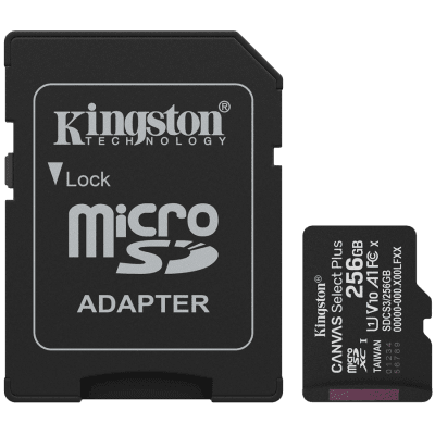 Карта памет 256GB SD Kingston Canvas Select Plus и SD адаптер, Черна - SDCS3/256GB gallery image 1
