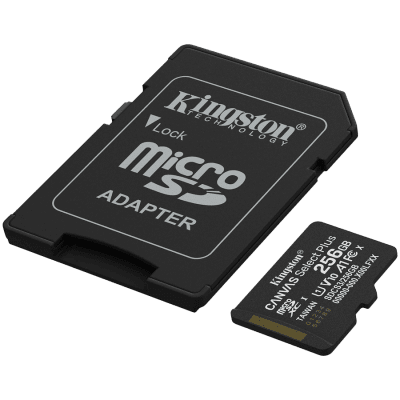 Карта памет 256GB SD Kingston Canvas Select Plus и SD адаптер, Черна - SDCS3/256GB gallery image 2