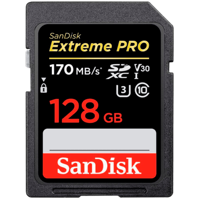 Карта памет 128GB SD SanDisk Extreme PRO, Черен - SDSDXEP-128G-GN4IN