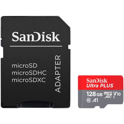 Карта памет 128GB microSDXC SanDisk и SD Adapter - SDSQQNR-128G-GN6IA