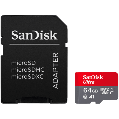 Карта памет 64GB microSDXC SanDisk Ultra и SD Adapter - SDSQUAB-064G-GN6MA