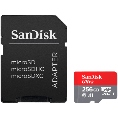 Карта памет 256GB microSDXC SanDisk Ultra и SD Adapter - SDSQUAC-256G-GN6MA
