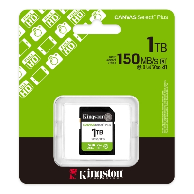 Карта памет 1TB SD Kingston Canvas Select Plus, Черна - SDS3/1TB gallery image 3