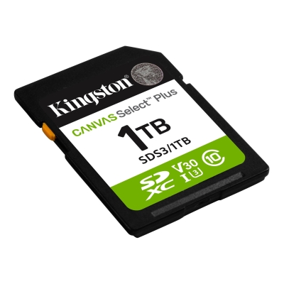 Карта памет 1TB SD Kingston Canvas Select Plus, Черна - SDS3/1TB gallery image 2