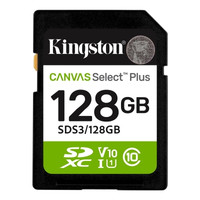 Карта памет 128GB SD Kingston Canvas Select Plus, Черна - SDS3/128GB gallery image 1