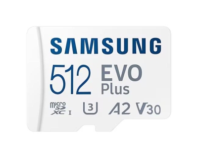Карта памет 512GB microSDXC Samsung EVO Plus и SD адаптер, Бяла - SFSAMMD512MCKA0 gallery image 1