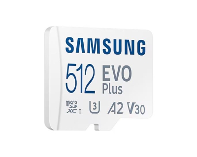 Карта памет 512GB microSDXC Samsung EVO Plus и SD адаптер, Бяла - SFSAMMD512MCKA0 gallery image 3