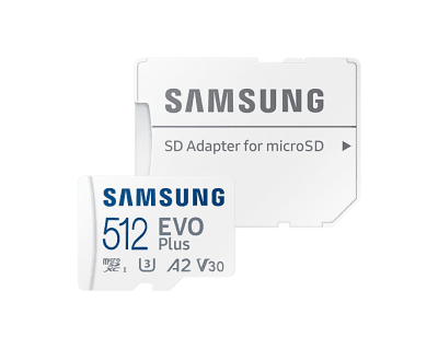 Карта памет 512GB microSDXC Samsung EVO Plus и SD адаптер, Бяла - SFSAMMD512MCKA0 gallery image 4
