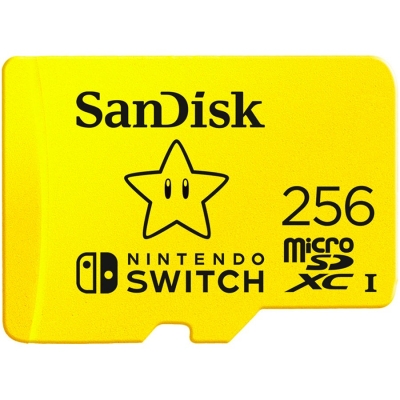 Карта памет 256GB SanDisk Nintendo-Licensed, Жълта - SDSQXAO-256G-GNCZN