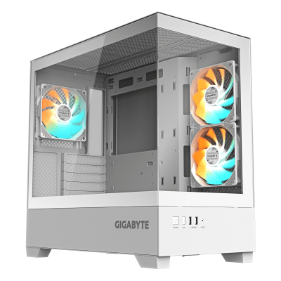 Компютърна кутия GIGABYTE C201 PANORAMIC ICE, Бяла - GB-C201PI gallery image 1