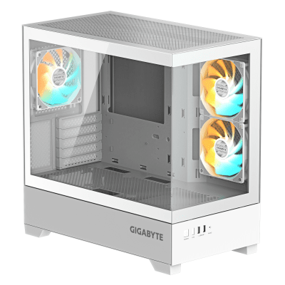 Компютърна кутия GIGABYTE C201 PANORAMIC ICE, Бяла - GB-C201PI gallery image 2