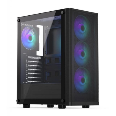 Настолен компютър Sleek Game, AMD Ryzen 5 9500F, 32GB RAM, 1TB SSD, AMD Radeon RX 9060 XT 16GB, Без ОС, Черен - 8890 gallery image 1