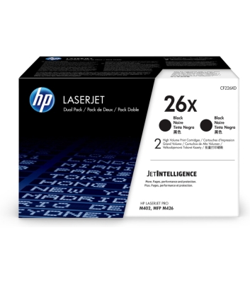 Консуматив HP 26X, 2 броя, Black - CF226XD