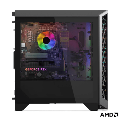 Настолен компютър Lenovo LOQ Tower 26ADR10, AMD Ryzen 7 8745HX, 32GB RAM, 1TB SSD, NVIDIA GeForce RTX 5060 Ti 8GB, Без ОС, Черен/Сив - 91DF005URM gallery image 7