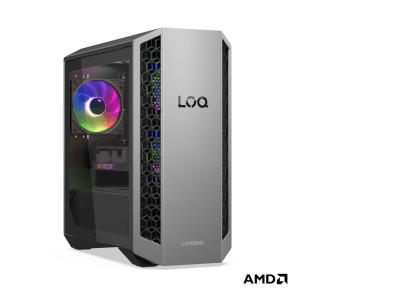 Настолен компютър Lenovo LOQ Tower 26ADR10, AMD Ryzen 7 8745HX, 32GB RAM, 1TB SSD, NVIDIA GeForce RTX 5070 12GB, Без ОС, Черен/Сив - 91DF005VRM gallery image 1