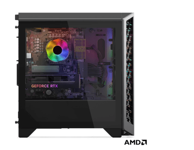 Настолен компютър Lenovo LOQ Tower 26ADR10, AMD Ryzen 7 8745HX, 32GB RAM, 1TB SSD, NVIDIA GeForce RTX 5070 12GB, Без ОС, Черен/Сив - 91DF005VRM gallery image 6