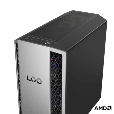 Настолен компютър Lenovo LOQ Tower 26ADR10, AMD Ryzen 7 8745HX, 32GB RAM, 1TB SSD, NVIDIA GeForce RTX 5070 12GB, Без ОС, Черен/Сив - 91DF005VRM gallery image 9