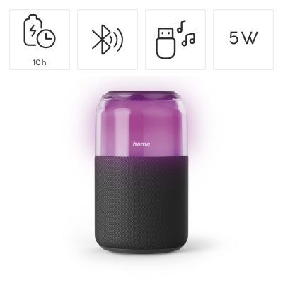 Безжична колонка Hama Can Speaker, 5 W, 4 LED - Hama-188243 gallery image 4