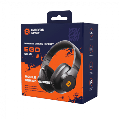 Безжични слушалки Canyon EGO GH-15, Черни - CND-SGHS15B gallery image 8