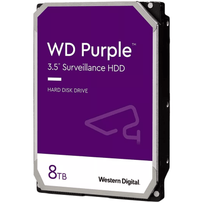 Твърд диск 8TB Western Digital, Лилав - WD85PURZ