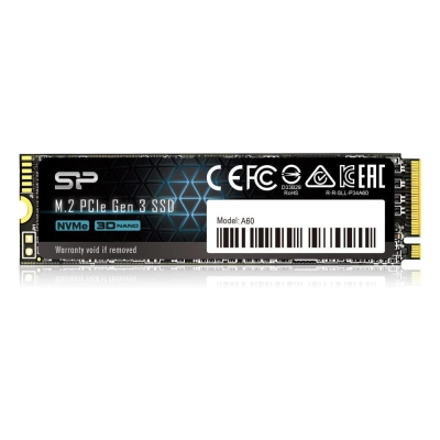 256GB SSD Silicon Power A60, M.2 2280, PCIe Gen 3 x4, NVMe - SP256GBP34A60M28
