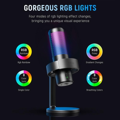 Микрофон Fifine A9 RGB, Черен - A9 gallery image 7